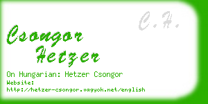 csongor hetzer business card